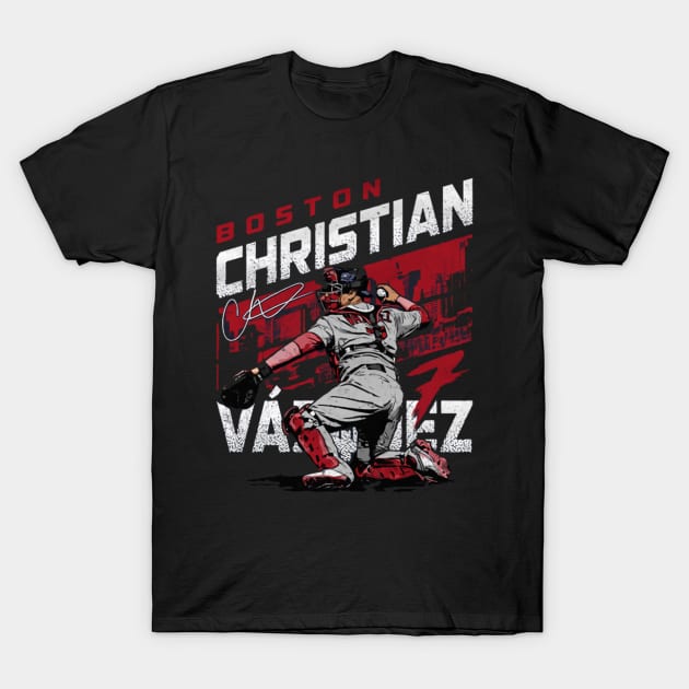 Christian Vazquez City Name T-Shirt by mazihaya pix